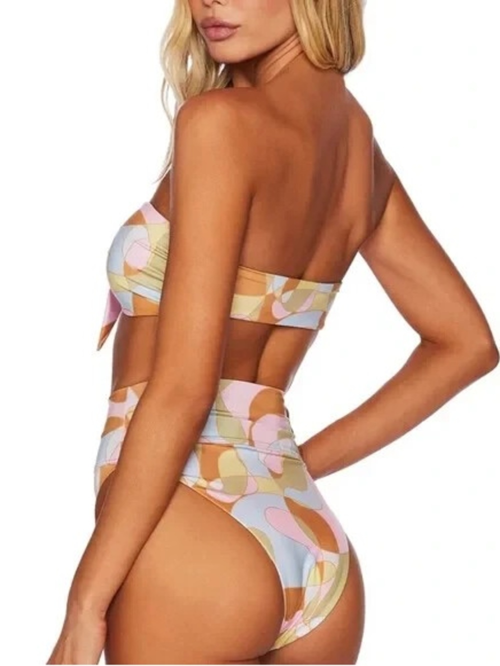 BEACH RIOT
Waikiki Wave Highway High-waist Bikini Bottoms In Pink large - Picture 2 of 9